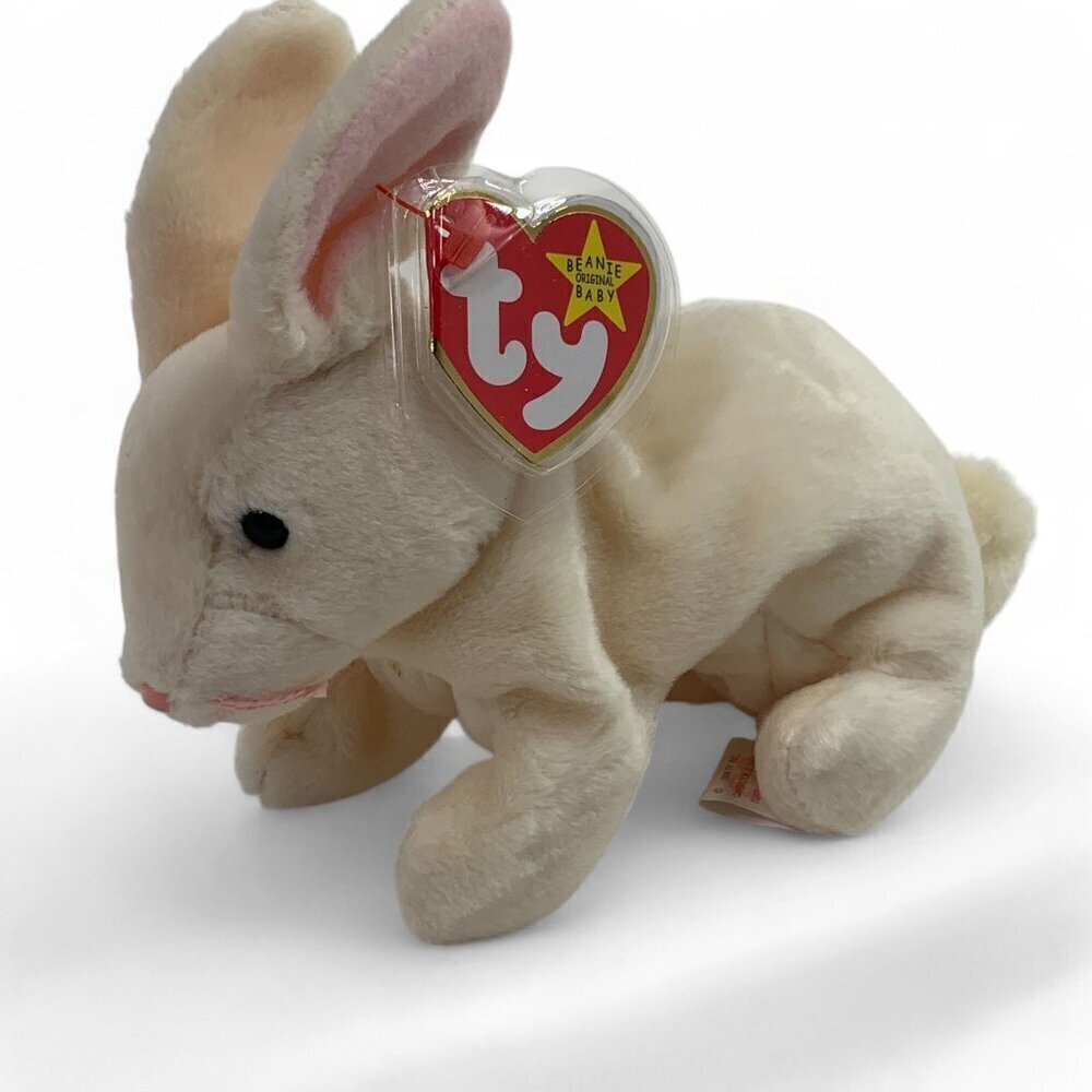 TY Beanie Babies "Nibbler" The Bunny 8" Plush Toy Collectible 1999 NWT